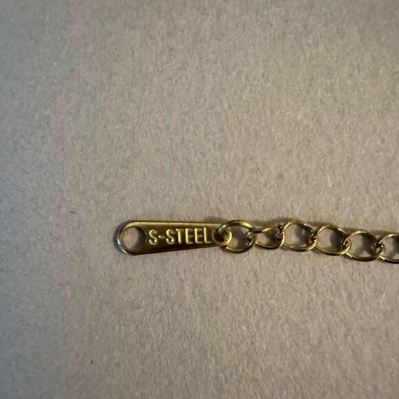 Elegant Gold and Blue Pendant Necklace A1518 - Picture 4 of 4